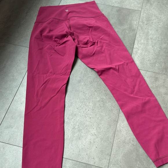 lululemon athletica Burgundy High Rise 7/8 Leggings - Picture 7 of 8